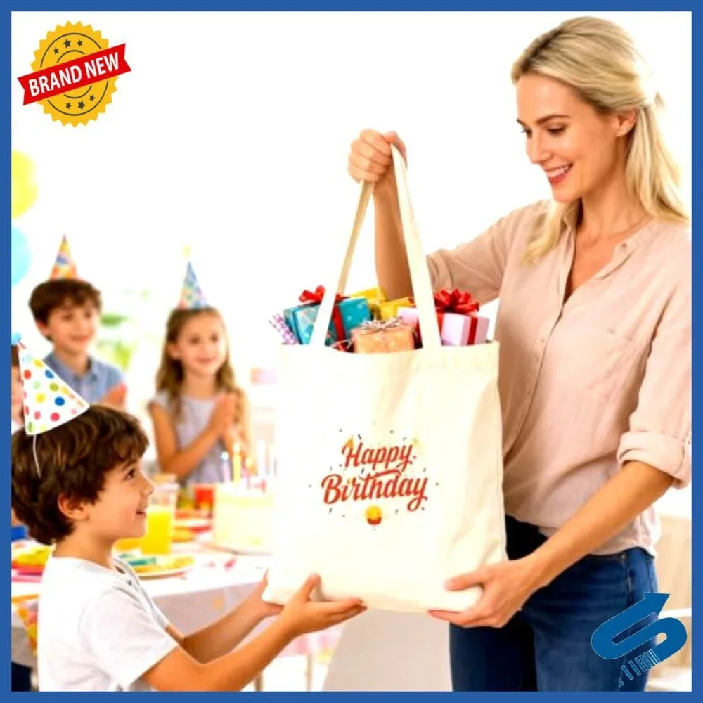 Canvas Tote Bags Bulk Pack DIY Customizable Reusable Grocery Shopping Totes